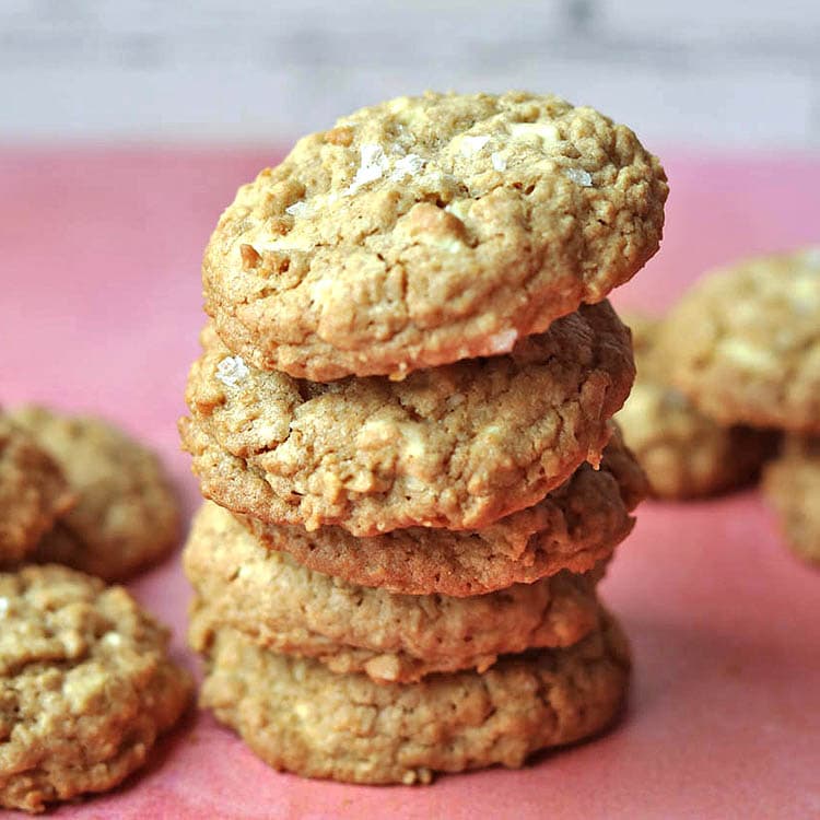 Salted Vanilla Oatmeal Cookies