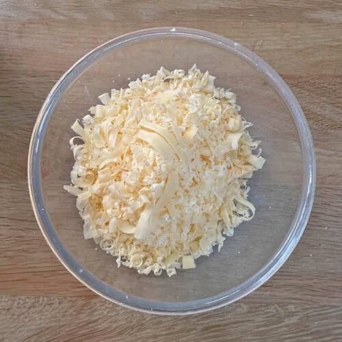 grated cheese in bowl