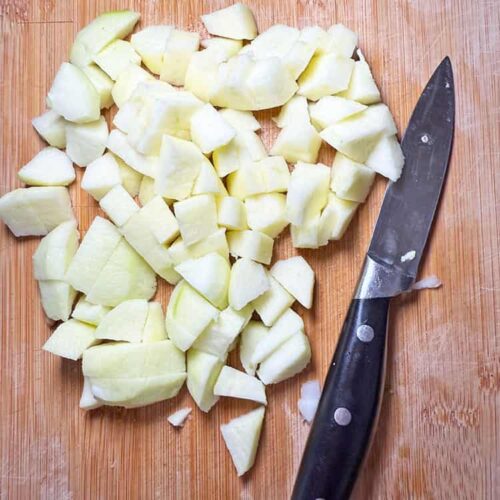 chopped apples